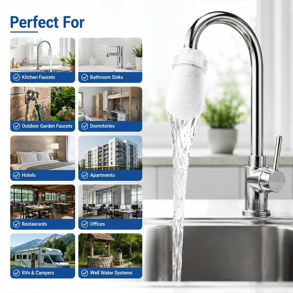 Faucet Filter Cotton Bags — 1000-Mesh Filtration, Universal Fit, Splash-Proof (100pcs)