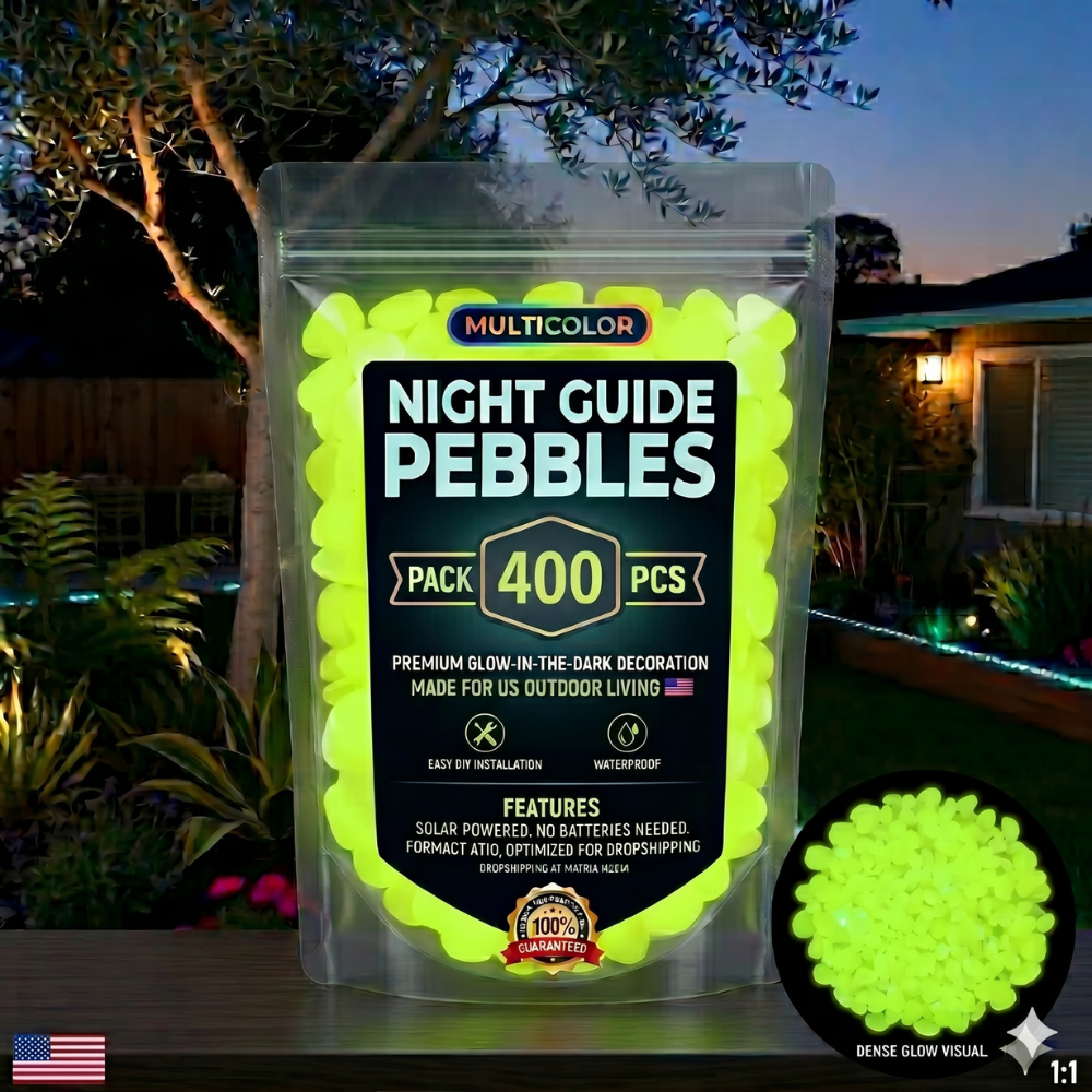 💥🌈Colorful Glow-in-the-Dark Garden Stones