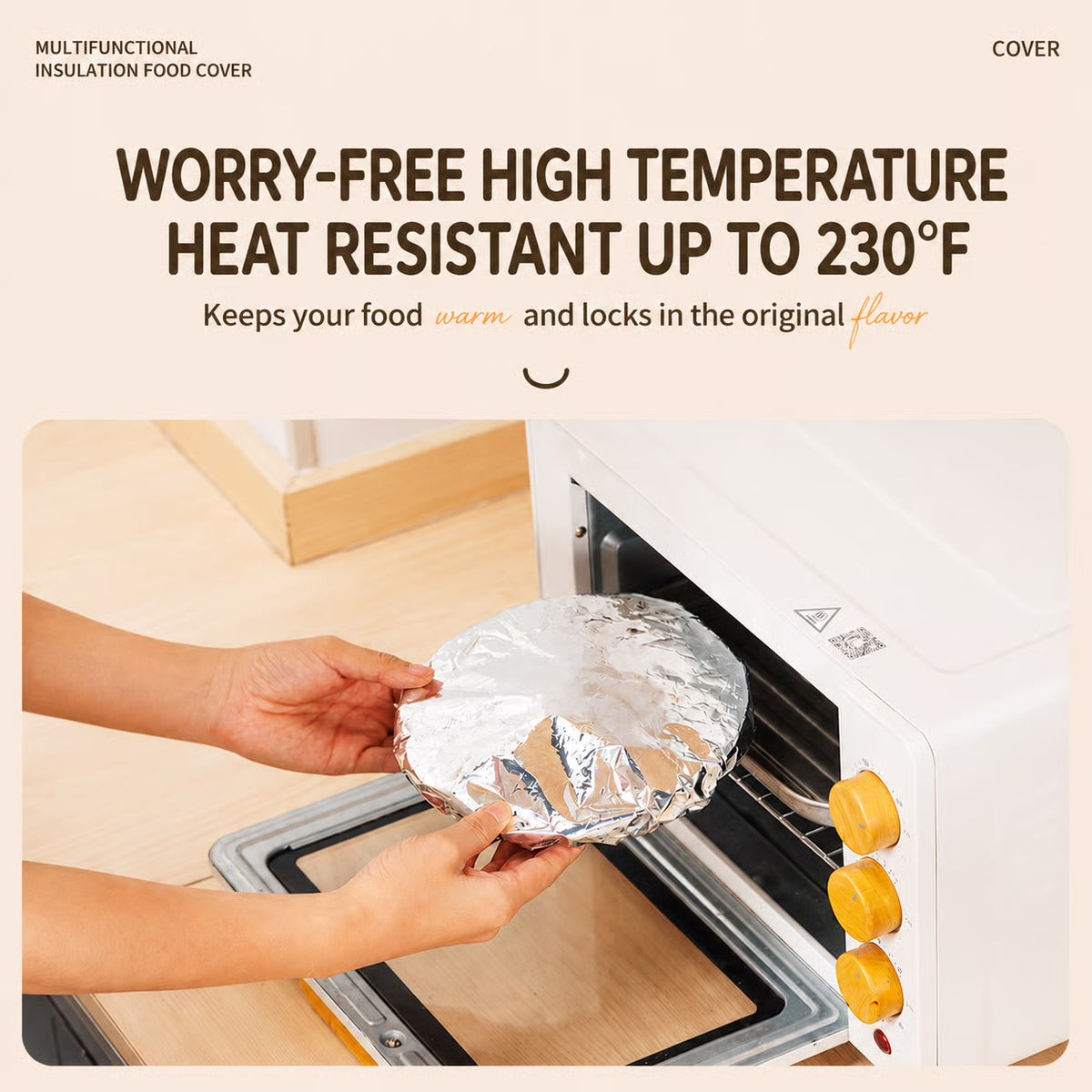 Reusable Aluminum Foil Thermal Food Cover — Heat-Retaining, Washable & Freshness-Preserving Kitchen Essential