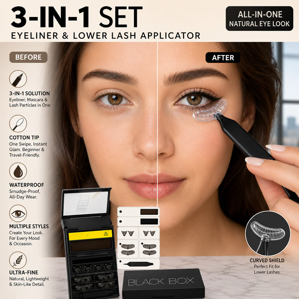 3-in-1 Kit: Eyeliner and Lower Lash Stamp