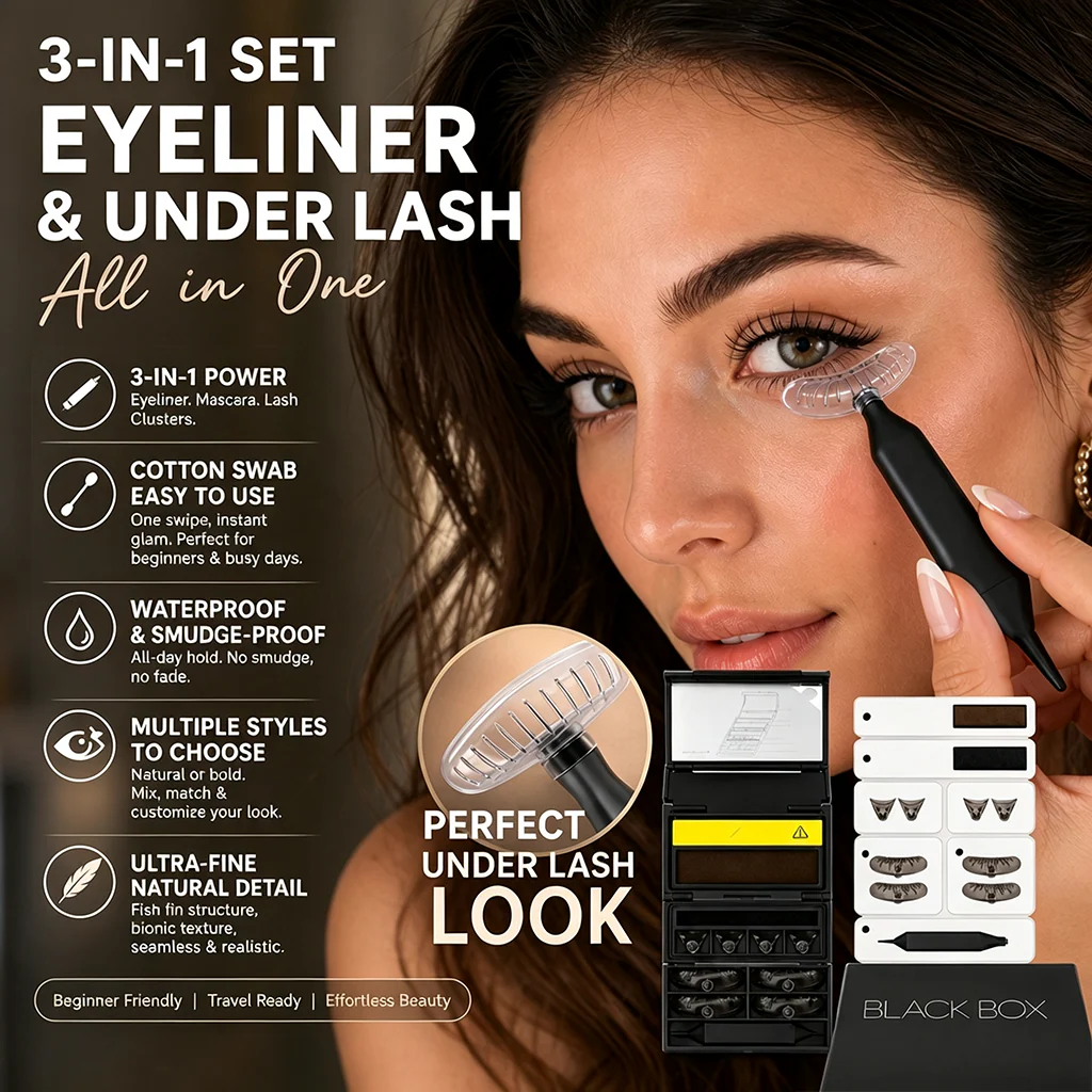 3-in-1 Kit: Eyeliner and Lower Lash Stamp