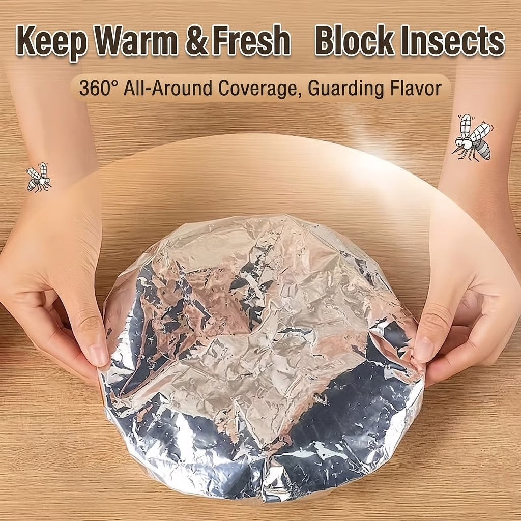Reusable Aluminum Foil Thermal Food Cover — Heat-Retaining, Washable & Freshness-Preserving Kitchen Essential