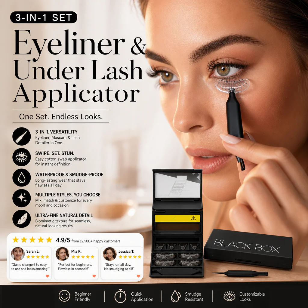 3-in-1 Kit: Eyeliner and Lower Lash Stamp