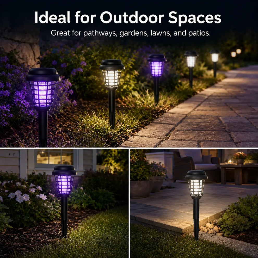 Solar Mosquito Zapper | 2-in-1 Bug Killer & Yard Light 🦟