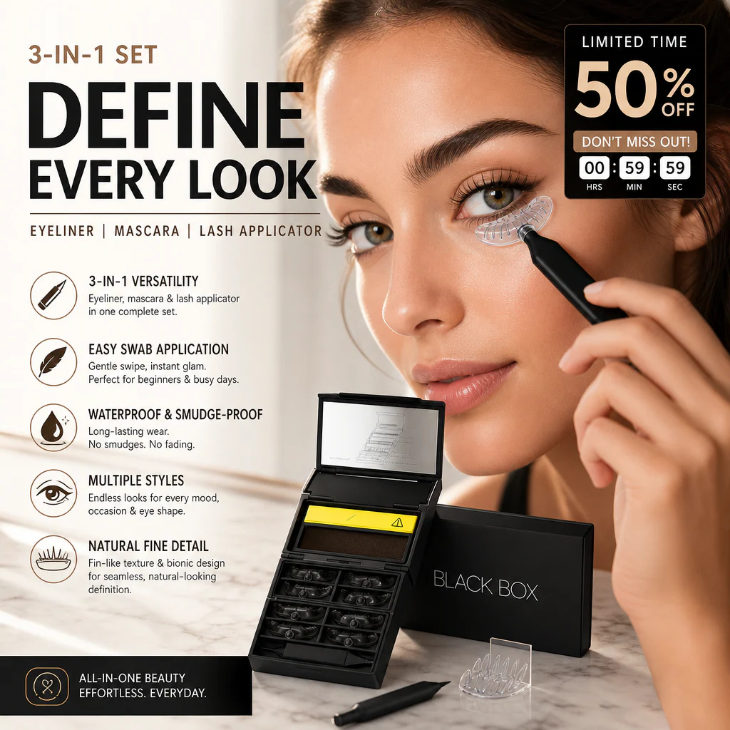 3-in-1 Kit: Eyeliner and Lower Lash Stamp