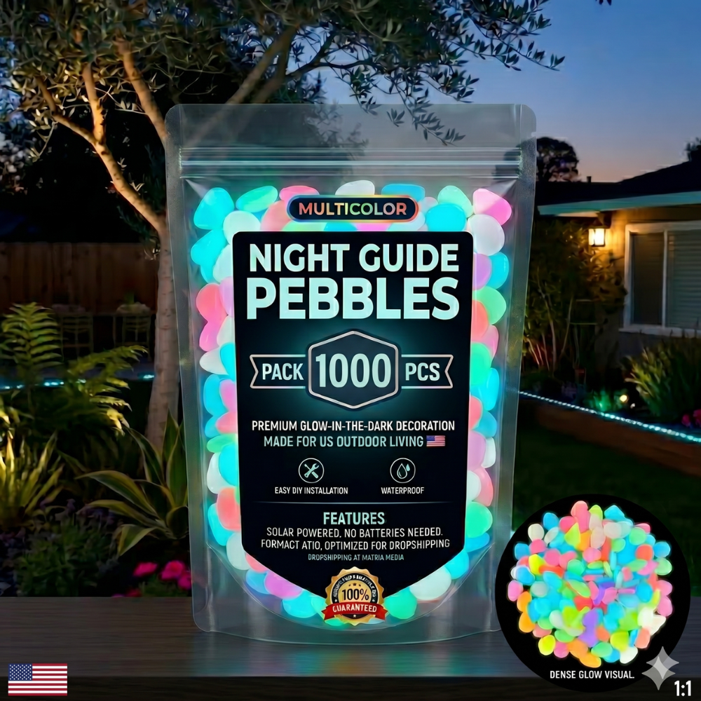 💥🌈Colorful Glow-in-the-Dark Garden Stones