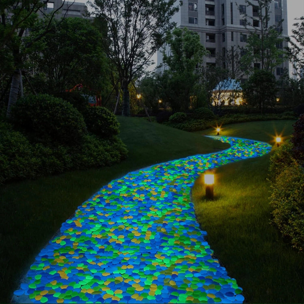 💥🌈Colorful Glow-in-the-Dark Garden Stones