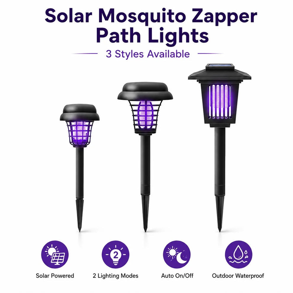 Solar Mosquito Zapper | 2-in-1 Bug Killer & Yard Light 🦟