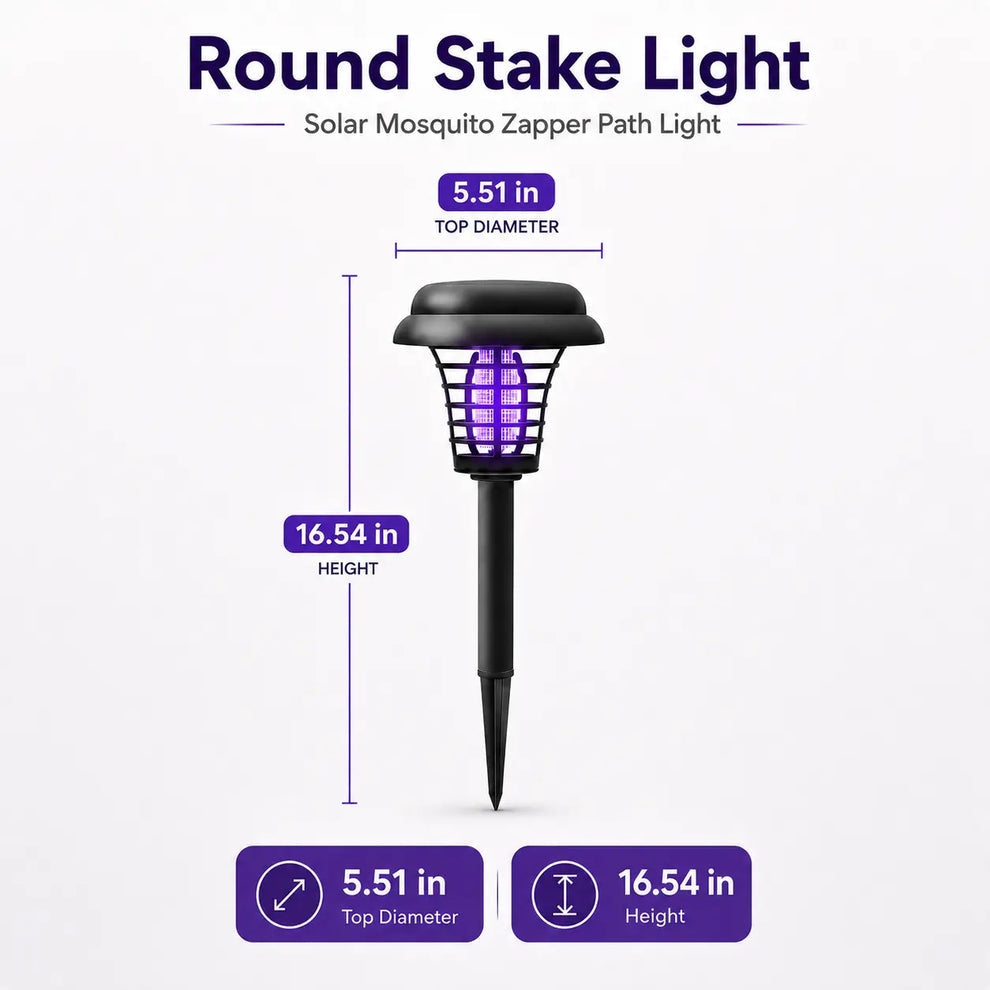 Solar Mosquito Zapper | 2-in-1 Bug Killer & Yard Light 🦟