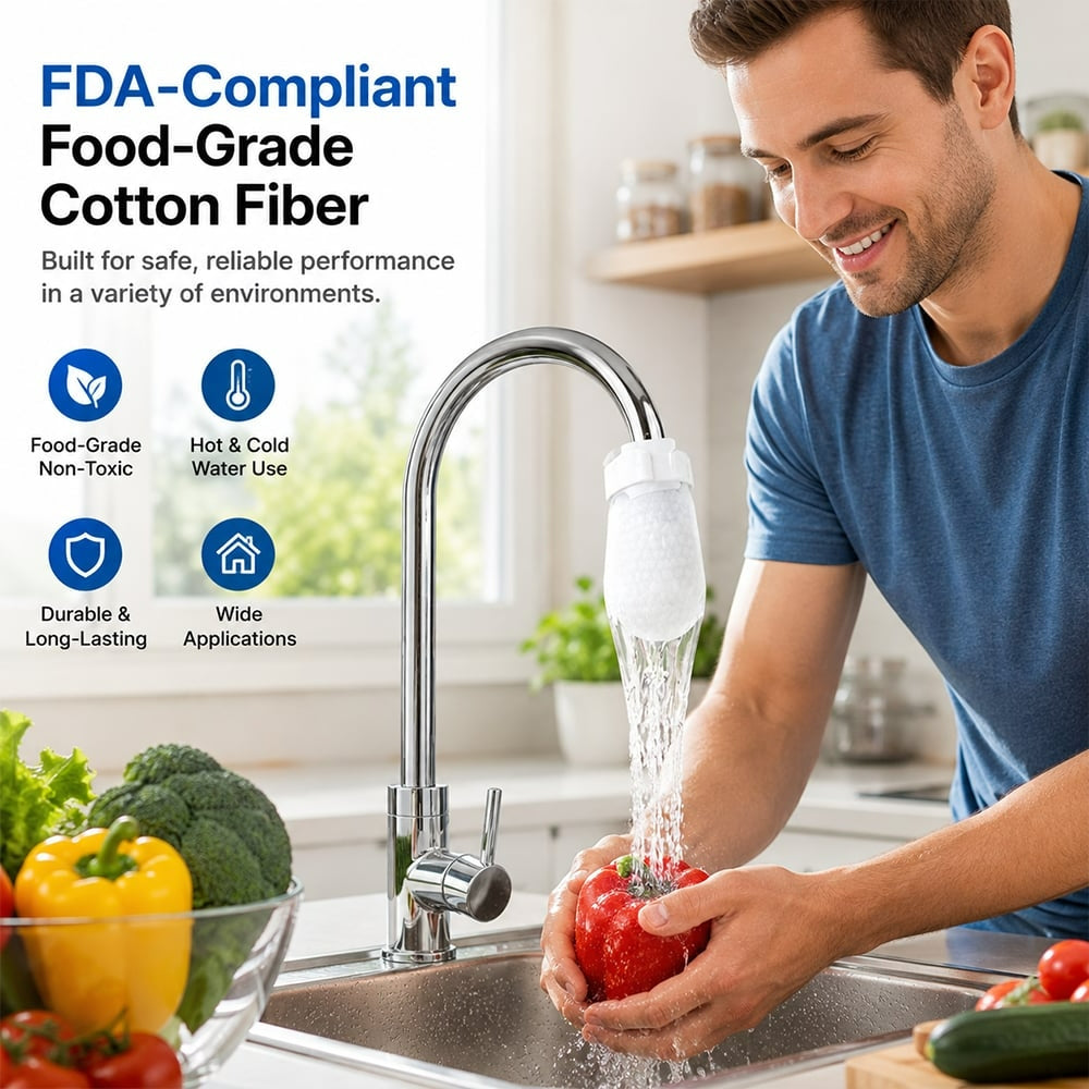 Faucet Filter Cotton Bags — 1000-Mesh Filtration, Universal Fit, Splash-Proof (100pcs)
