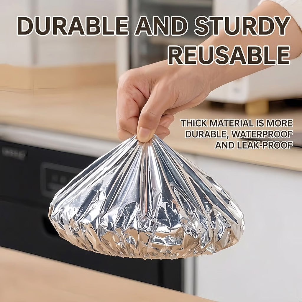 Reusable Aluminum Foil Thermal Food Cover — Heat-Retaining, Washable & Freshness-Preserving Kitchen Essential